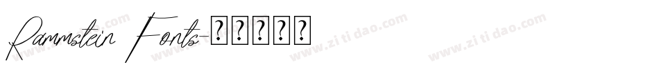 Rammstein Fonts字体转换
